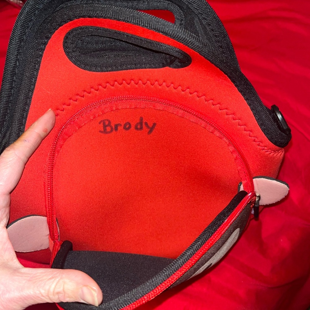 Monkey Face Lunch‎ Bag with Red Handle - Picture 6 of 6